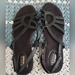 Black strappy sandals